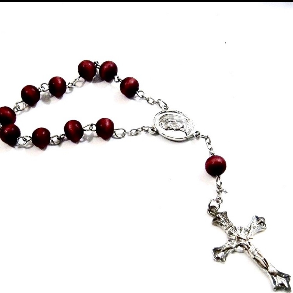 Vintage Travel Pocket size Catholic Rosary Christian Religious Prayer Beads